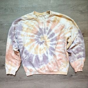 Urban Daizy Boutique Brand Women's Tie Dye Crew Neck Long Sleeve Sweatshirt S/M